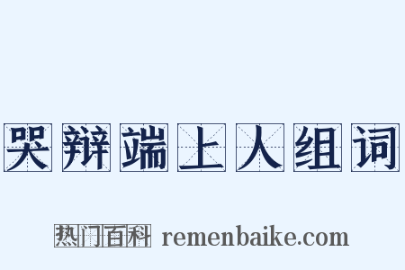 哭辩端上人组词是什么意思的图片